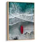 Quadro Praia em Tons de Cinza