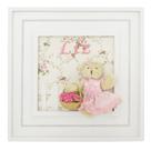 Quadro Princesa Pérolas Ursa Cestinha De Flores Quarto Bebê Infantil Quadro Princesa Pérolas Ursa Cestinha De Flores Quarto Bebê Infantil