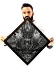 Quadro Prisma Odin Lobos E Corvos Incrivel Arte 46cm
