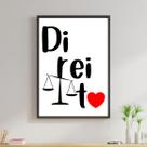 Quadro Profissões - Direito 45x34cm - com vidro