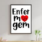 Quadro Profissões - Enfermagem 24x18cm - com vidro
