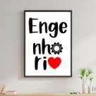 Quadro Profissões - Engenharia 24x18cm - com vidro