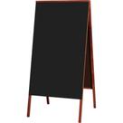 Quadro Propaganda Quadro Negro 2 Faces 100X60CM com Moldura em Mogno