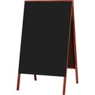 Quadro Propaganda Quadro Negro 2 Faces 70X50CM com Moldura em Mogno Quadro Propaganda Quadro Negro 2 Faces 70X50CM com Moldura em Mogno
