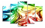 Quadro Psicodélico Full Color 3d Sala Quarto Abstrato Rave