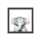 Quadro Quadrado Elefante Chiclete 20x20cm