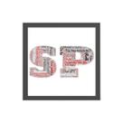 Quadro Quadrado Gírias De São Paulo 45x34cm - com vidro