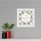 Quadro Quadrado Home Sweet Home Cinza - 33x33cm - com vidro Quadro Quadrado Home Sweet Home Cinza - 33x33cm - com vidro