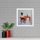 Quadro Quadrado Homem Boteco - 33x33cm