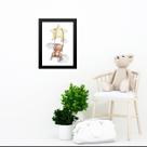 Quadro Quarto Bebê Ursinho Estrela 45x34cm
