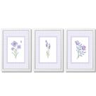 Quadro Quarto Infantil Flores Borboleta Lavanda Aquarela