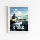 Quadro Que Deus Seja o Foco Religião Moldura Branca 60x40cm Quadro Que Deus Seja o Foco Religião Moldura Branca 60x40cm