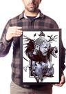 Quadro Ragnar Lodbrok Arte Vikings Valhalla Quadro Ragnar Lodbrok Arte Vikings Valhalla