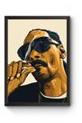 Quadro Rap Snoopy Dog Poster Moldurado