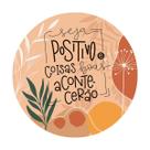 Quadro Redondo MDF Adesivado Decoração Seja Positivo 25cm Quadro Redondo MDF Adesivado Decoração Seja Positivo 25cm