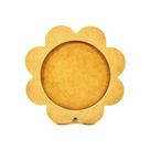 Quadro Redondo MDF Cru com Espelho e Flor Decorativo para Parede e Ambientes Delicados