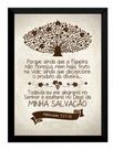 Quadro Reflexão Biblica Habacuque 3-17,18 Moldurado 42x29cm