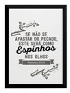 Quadro Reflexão Biblica Numeros 33-55 Moldurado 42x29cm