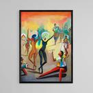 Quadro Releitura Caribé Tema Carnaval