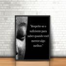 Quadro Religião Frase Reflexiva Buda com Moldura 30x40cm