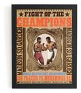 Quadro Retro Joe Frazier Vs Muhammad Ali Cartaz Moldurado