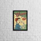Quadro Retrô Woman Power 24x18cm