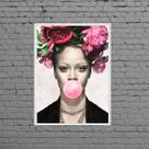 Quadro Rihanna Bubble Gum 45x34cm