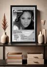 Quadro Rihanna Music of the Sun (Black&white) Com Vidro Tamanho:21cm x 30cm (A4)