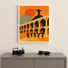 Quadro Rio de Janeiro - Arcos da Lapa 45x34cm Mold Preta Vidro