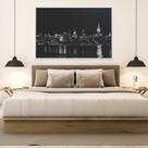 Quadro Rio Hudson Preto e Branco