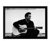 Quadro Rock Arte Jonny Cash Tocando Violão 42x29cm Quadro Rock Arte Jonny Cash Tocando Violão 42x29cm