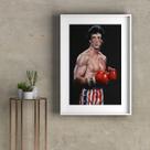 Quadro Rocky Balboa Boxe - 60x48cm