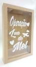 Quadro Rolhas Cofrinho Cofre Viagem Porta Moedas 27x17cm mdf cru