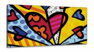 Quadro Romero De Britto _ A New Day 120x60 em Tecido Canvas 130x60