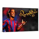 Quadro Ronaldinho Gaúcho decorativo com Tela em Tecido