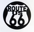Quadro Route 66 38x38 Cm Preto/branco