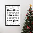Quadro Sacrifício e Glória 45x34cm - com vidro