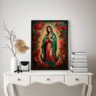 Quadro Sacro Nossa Senhora De Guadalupe 45x34cm - com vidro