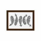 Quadro Safari Geométrico Zebra Moldura Marrom 33x43cm