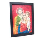 Quadro Sagrada Família Moldura Preta Simples Quadro Sagrada Família Moldura Preta Simples