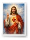 Quadro Sagrado Coração De Jesus Celestial 50x70cm Quadro Sagrado Coração De Jesus Celestial 50x70cm