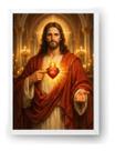 Quadro Sagrado Coração De Jesus Com A Mão Estendida 40x60cm Quadro Sagrado Coração De Jesus Com A Mão Estendida 40x60cm