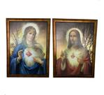 Quadro Sagrado Coração De Jesus E Maria 56x76cm Resinado Quadro Sagrado Coração De Jesus E Maria 56x76cm Resinado