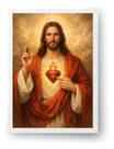 Quadro Sagrado Coração De Jesus Luz Divina 50x70cm Quadro Sagrado Coração De Jesus Luz Divina 50x70cm