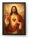 Quadro Sagrado Coração De Jesus Luz Divina 50x70cm