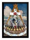 Quadro Sagrados Simbolos Maçonicos Pelicano Inri 42x29cm