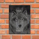 Quadro Salmo 23 Decorativo Capítulo Bíblia Lobo Cruz 20x28cm