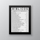 Quadro Salmos Bíblicos Números De Emergência 45x34cm