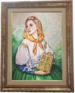 Quadro Santa Dymphna Ou Dimpina, Mod.01 Tam.53X43cm. Angelus