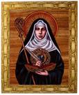 Quadro Santa Hildegarda De Bingen, Mod. 03, 30x25cm. Angelus